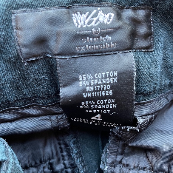 MOSSIMO SUPPLY CO. Vintage Y2K Black Cropped Stretch PANTS Size 4 - Picture 7 of 10